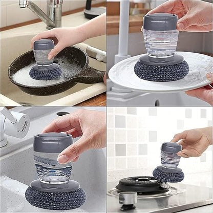 Dish Cleaning Brush with Soap Dispenser