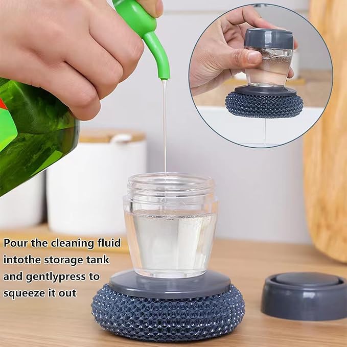Dish Cleaning Brush with Soap Dispenser