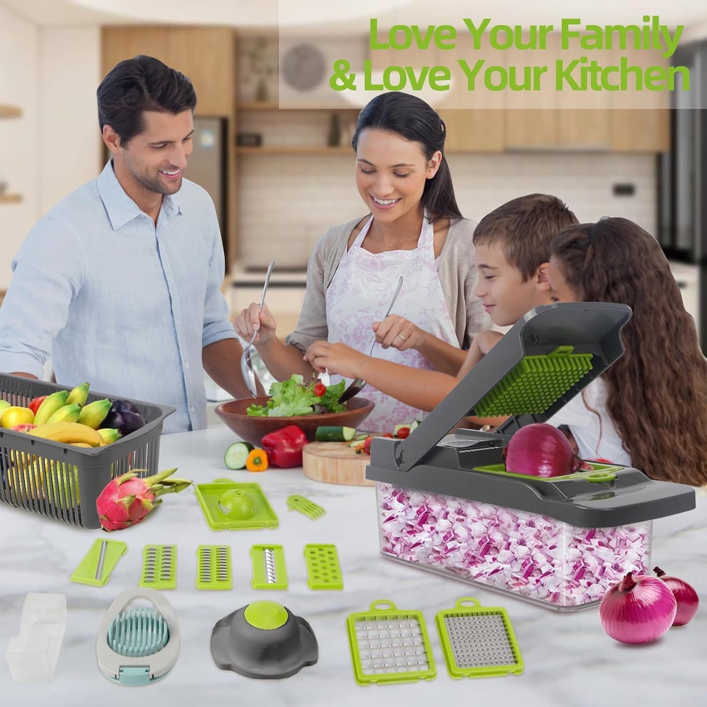 14-in-1 Multipurpose Vegetable Chopper Cutter