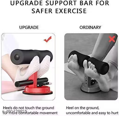 Sit-Up Bar With Foam Handle and Rubber Suction