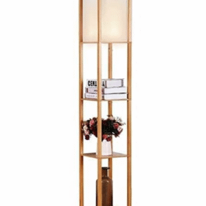 Modern Craft Natural Wood Standing Shelf Floor Standing Lighting Lamp